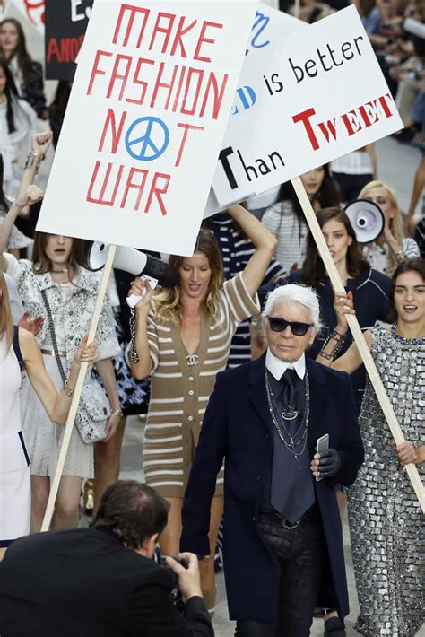 chanel protest show|Chanel spring 2015.